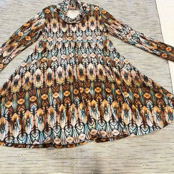 Isle Stain Glass Print Dress, L - Picture 3 of 12